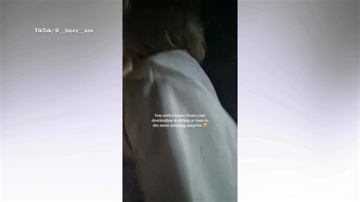 Bride returns home after destination wedding—then sees what’s waiting