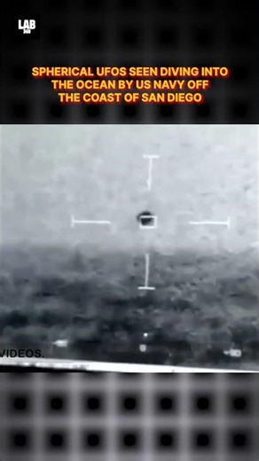 Spherical UFOs Caught On Camera diving into the Ocean by US Navy off the Coast of San Diego! #shorts