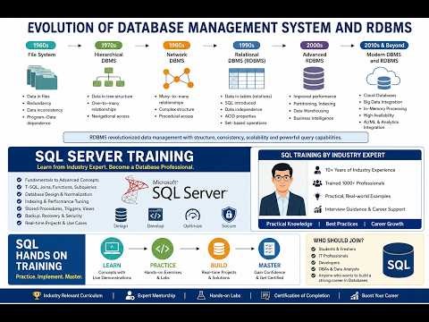 Evolution Of Database Management System And Rdbms | SQL server Training