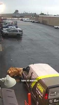 Lightning hits lot miles from storm