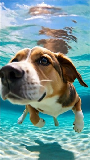 Funny Dog Swimming Underwater 🐶🌊 | Stepan's Ocean Adventure!
