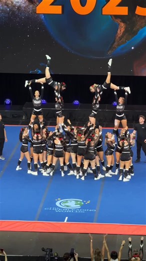 Andy Simon on Instagram: "All Girl Level 7 Champions🤩🖤 #cheer #cheerleading #stunts #cheerleaders #pyramid"