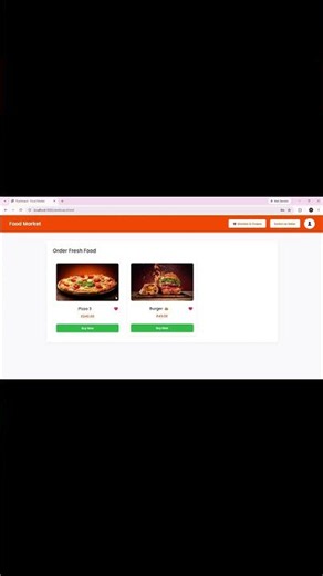 I Built a Modern Food Market Website 🍔 | HTML CSS JavaScript | Responsive Website Design