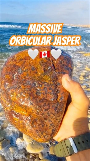 This massive orbicular Jasper is stunning from the Southwest Coast, Morocco. 🇲🇦