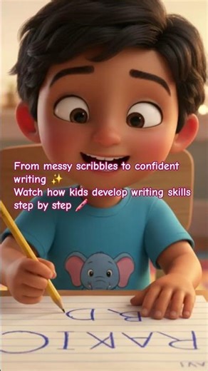 Stages of Writing Activities for Kids | Pre-Writing to Writing Skills (1–6 Years) #shorts #trending