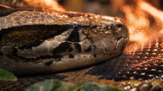 Watch what happens when the biggest python wraps around its prey