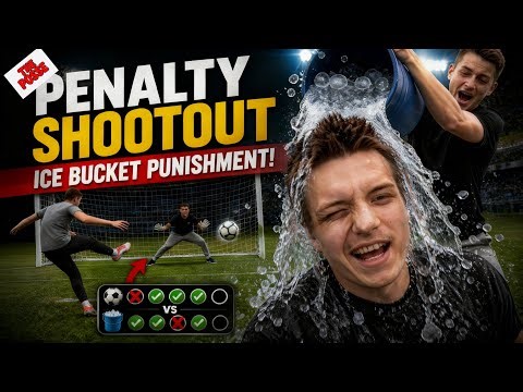 SOCCER PENALTY SHOOTOUT!!! LOSER DOES ICE BUCKET CHALLENGE!!!