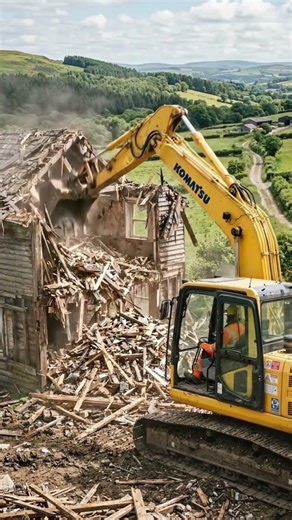 She Controls This Excavator Like A Pro 😳 #demolition #excavator #heavymachinery
