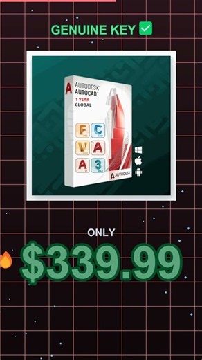 Real Autodesk Commercial AutoCAD 1 Year License for $339.99 💯 #Shorts