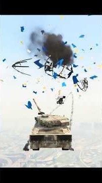 GTA 5 But The Tank Can FLY… Wait For The Blimp 😱 #shorts