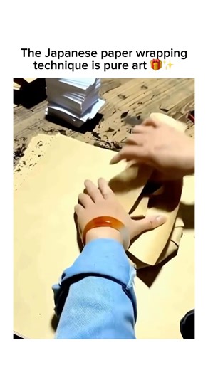 The Japanese paper wrapping technique is pure art 🎁✨ #shorts