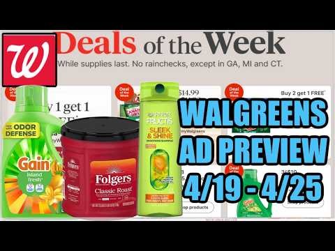 WALGREENS AD PREVIEW (4/19 - 4/25)