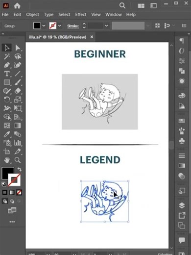 How to Convert Sketch to Vector in Adobe Illustrator (Beginner Tutorial) #shorts