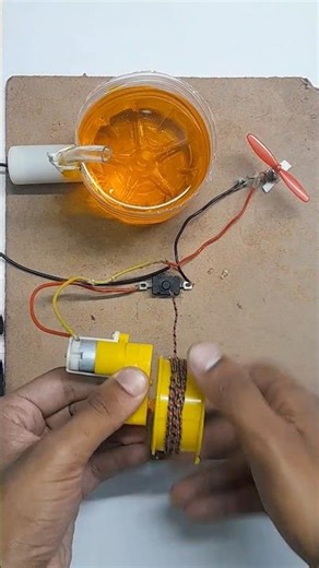 science project with mini water pump and drone motor #shorts #dcmotor #scienceproject