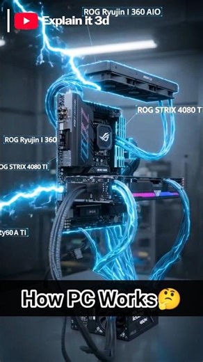 How a PC Works ?🤔 (3D Animation) | PC Components Explained