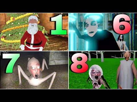 Granny 1 6 7 8 Full Gameplay | A Christmas Themed Original And 3 Fangames