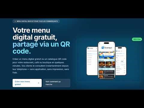 Créer un Menu Digital GRATUIT avec QR Code (Facile & Rapide) | Scanqur Démo Complète