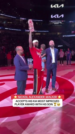 NAW the Kia America Most Improved Player receives the George Milan Trophy 🏆 👏