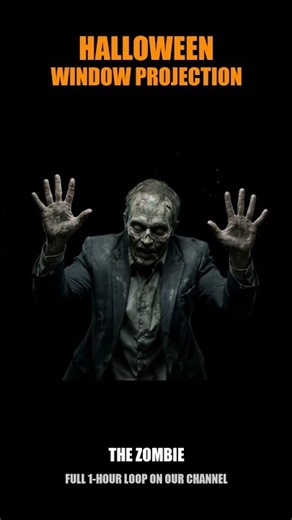 Halloween Window Projection: The Zombie 🧟 #halloween #shorts