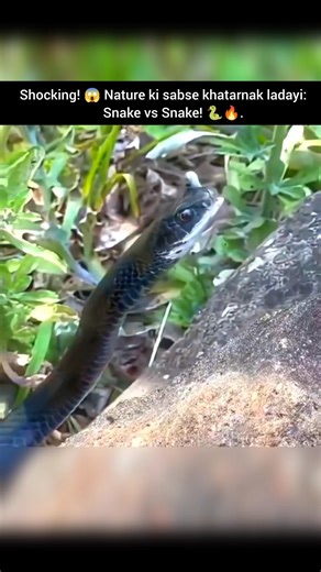 End tak dekhna!😨 Nature is scary: Snake eating another snake.🤯#NatureIsScary #ReelsViral #SnakeVideo