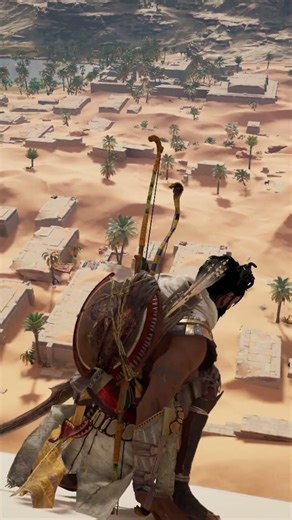 Bayek sliding down Pyramid of Khufu ~ Bayek rutscht Cheops-Pyramide runter #acorigins