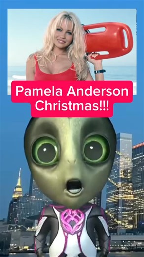 Hangar 18 Breakout on Instagram: "We decided to make our Christmas dinner from Pamela Anderson’s cookbook! She’s so lovely and a Baywatch hero. #aliens #hangar18 #christmasdinner #baywatch"