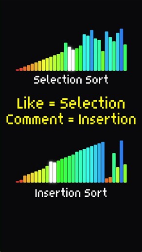 Selection Sort vs Insertion Sort: Which One Is Faster? #soundeffects #coding