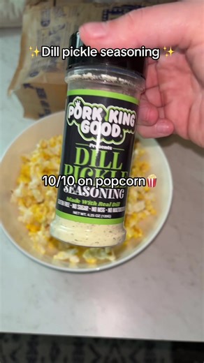 So good!! #dillpickle #pickle #popcorn🍿 #seasoning #picklelover