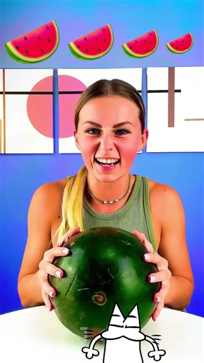 WATERMELON WONDERS CHALLENGE 🍉 | Join the Fun with Tiny, Huge, and Giant Watermelons! #shorts