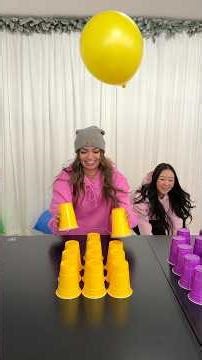 Stack the Cups Speed Relay Race! Girls vs Boys