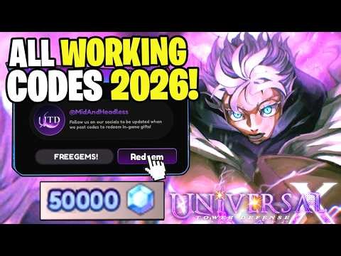 *NEW* ALL WORKING CODES FOR UNIVERSAL TOWER DEFENSE IN 2026! ROBLOX UNIVERSAL TOWER DEFENSE CODES