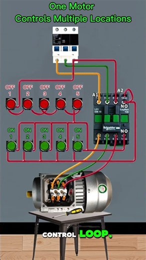 How One Motor Starts and Stops From Multiple Points