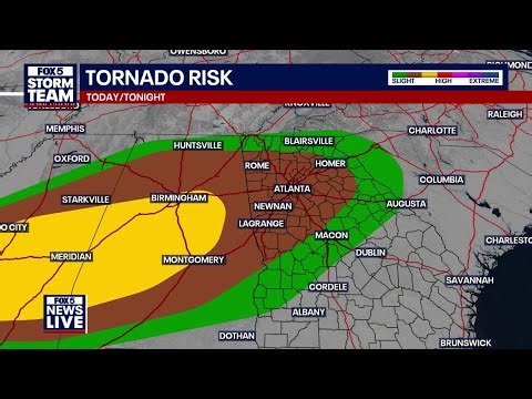 Tornado chance expands across metro Atlanta | FOX 5 News