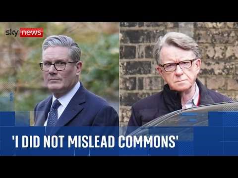 PM admits officials 'withheld' Mandelson vetting information from senior ministers
