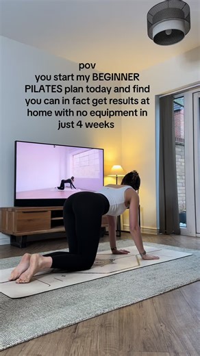 Come get started, strengthen tone and kind to joints ✨ #pilates #pilatesbeginner #homeworkout #matpilates