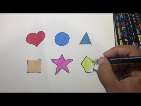 How to color geometric shapes step by step