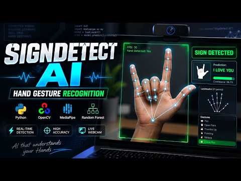 SignDetect AI | Hand Gesture Recognition Using Python, OpenCV & Machine Learning