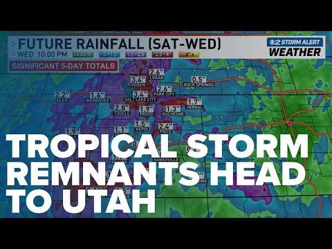 Utah crews prepare for days of rain from Tropical Storm Rachel's remnants