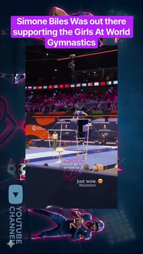 Simone Biles Was out there supporting the Girls At World Gymnastics