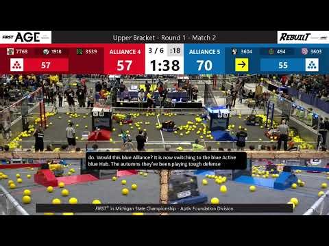 Match 2 (R1) - FIRST in Michigan State Championship - Aptiv Foundation Division