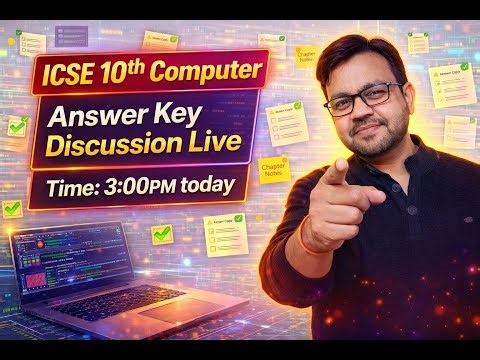 ICSE 10th Computer Paper Answer key Discussion Live at 3om
