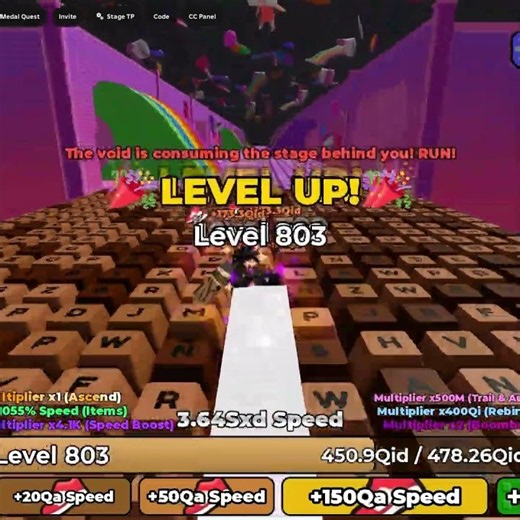 0 Level VS Stages 15😱 | +1 Keyboard Escape Run #shorts #roblox #robloxshorts