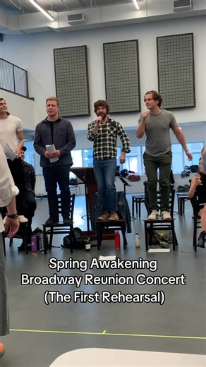 Jonathan Groff and John Gallagher Jr. rehearsal for spring awakening. The reunion that was a few years ago. | thebroadwaywiz