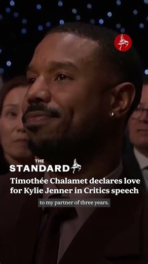 Timothée Chalamet declares love for Kylie Jenner in Critics speech