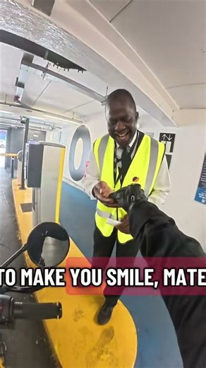 Handing a bee to a security guard..bee happy #bumble