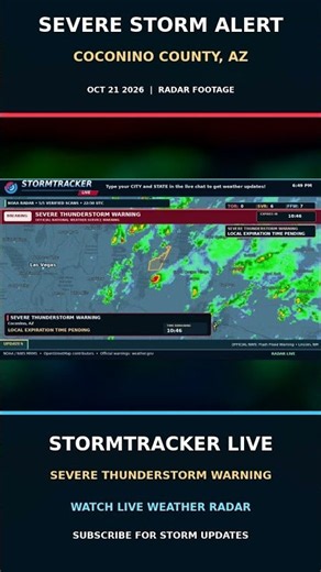 🚨 SEVERE THUNDERSTORM WARNING in Arizona! 🌩️ Coconino County #shorts