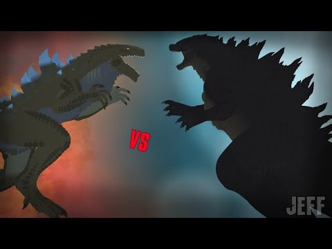 GODZILLA 2014 Vs Zilla 1998 | Kaiju Battle Animation | Stick Nodes | JEFF
