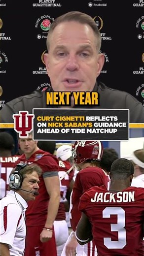 Indiana Coach Curt Cignetti was the Wide Receivers Coach for Alabama from 2007-2011🐘🏈 #Indiana #Bama