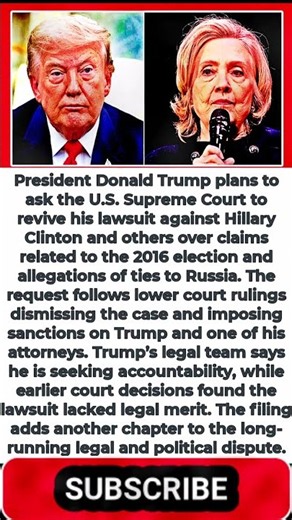 Trump Takes Hillary Clinton Lawsuit Fight to the Supreme Court!