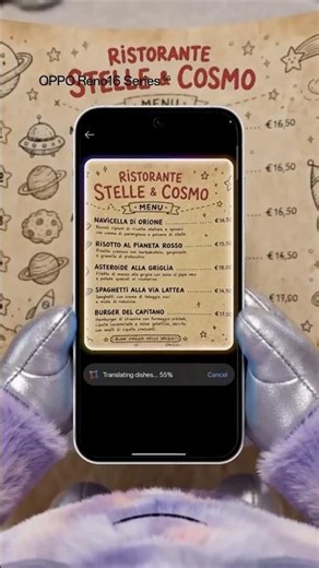 OPPO Reno16 Series | AI Menu Translation